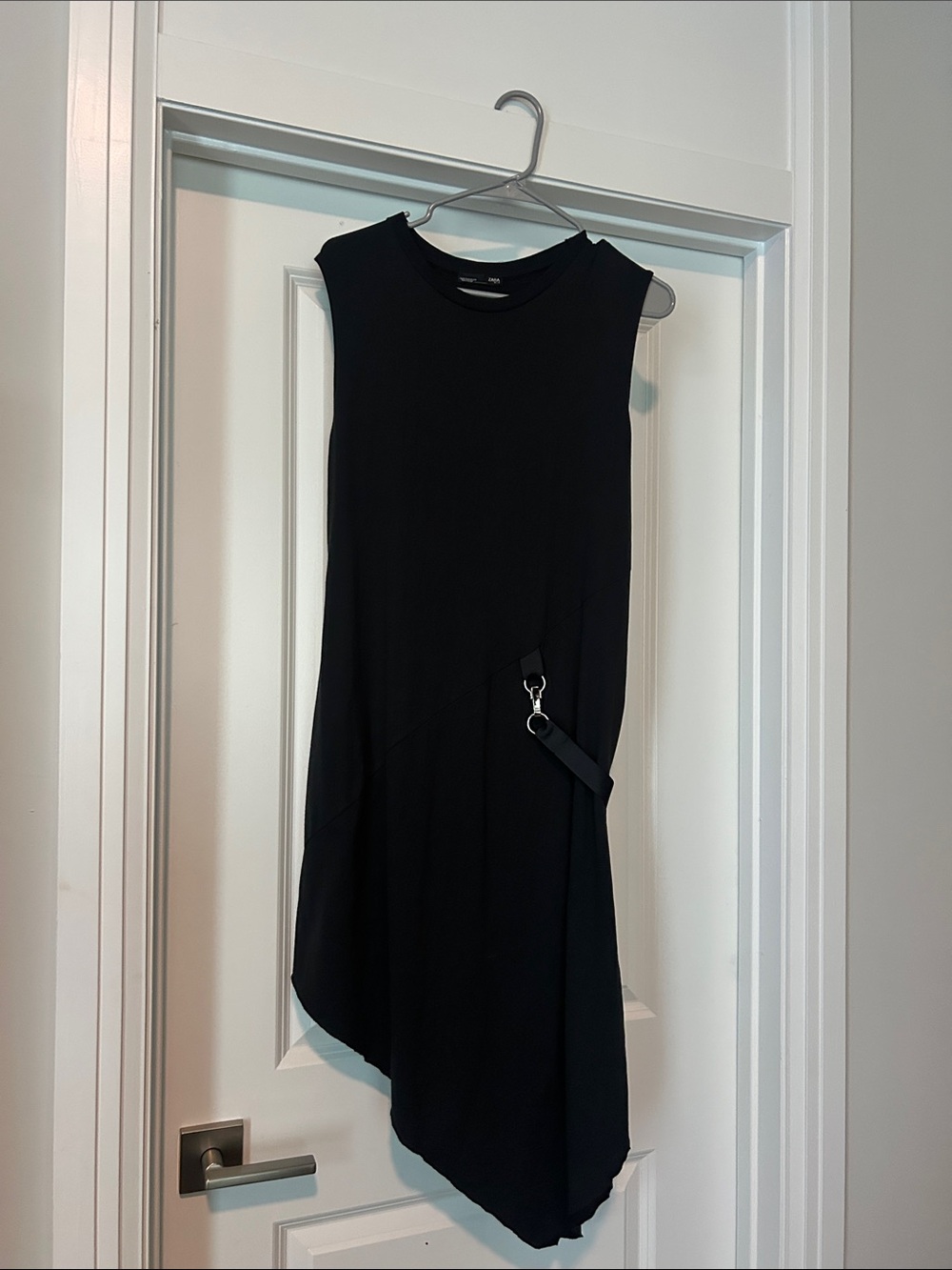 Dark Gray  Asymmetric Sleeveless Dress